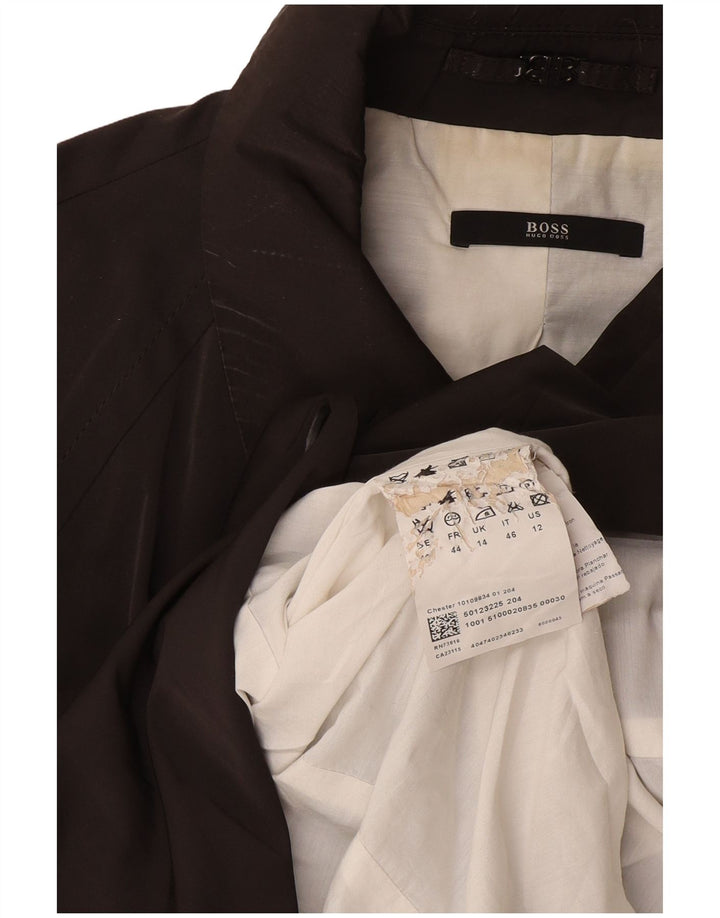 Trench pentru femei Hugo Boss UK 14 Poliester gri mediu