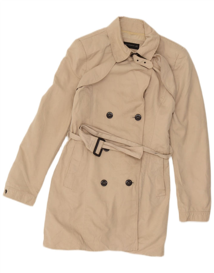 Trenci pentru femei Zara UK 12 Medium Bej Poliester