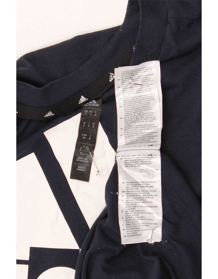 Tricou cu grafică Adidas Aeroready pentru bărbați Top mic poliester bleumarin