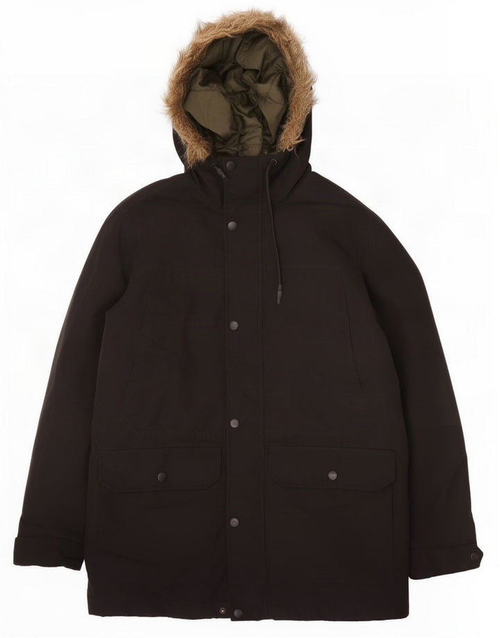 Jack & Jones jachetă parka cu glugă pentru bărbați UK 38 Poliester mediu negru