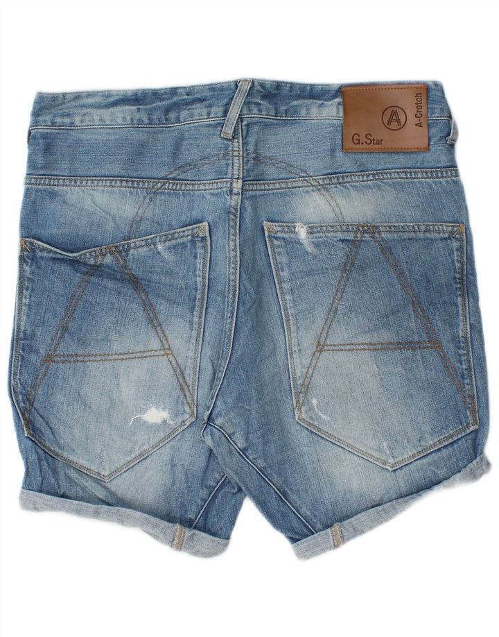 Pantaloni scurți din denim G-Star pentru bărbați W32, bumbac albastru mediu