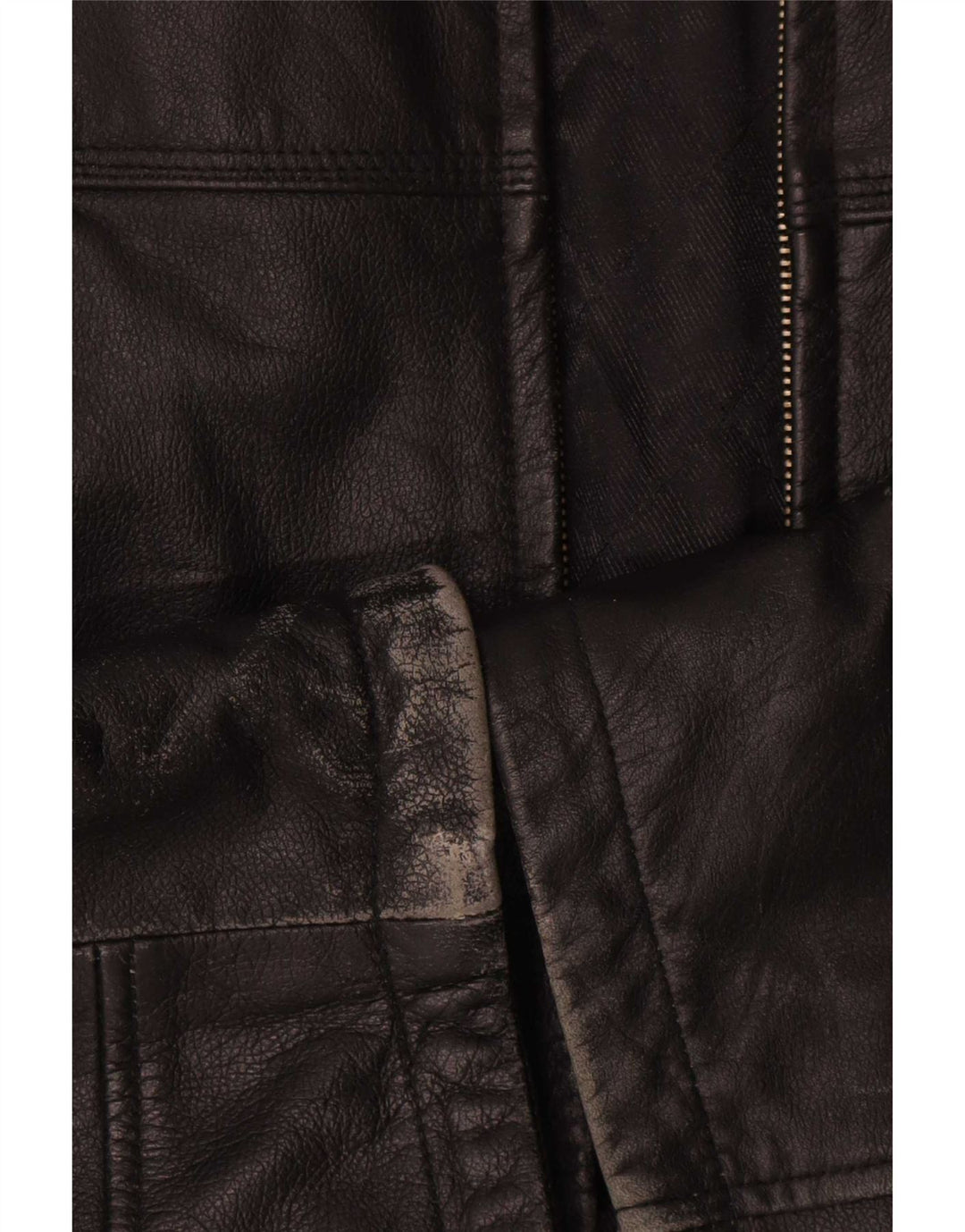 Geacă de piele vintage pentru bărbați IT 54 XL neagră