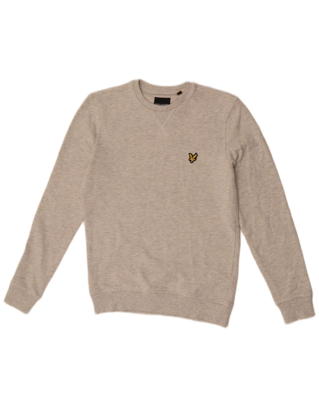 Pulover pentru bărbați Lyle & Scott Pulover XS, bumbac cu pete gri