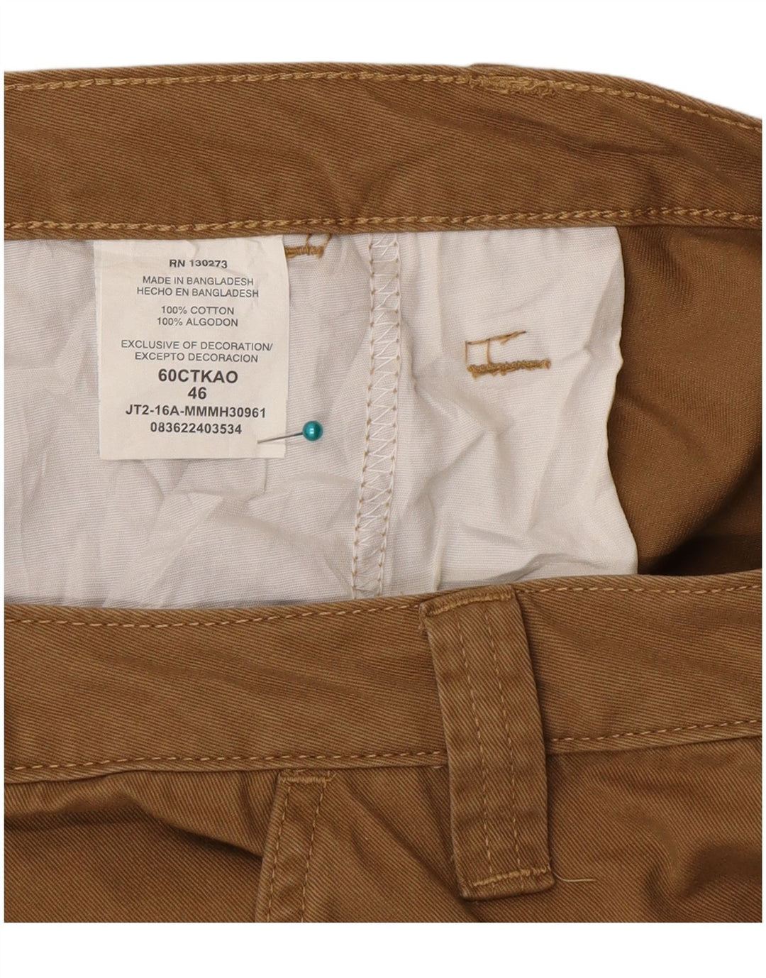 Pantaloni scurți cargo Wrangler pentru bărbați W46 3XL, bumbac, bej