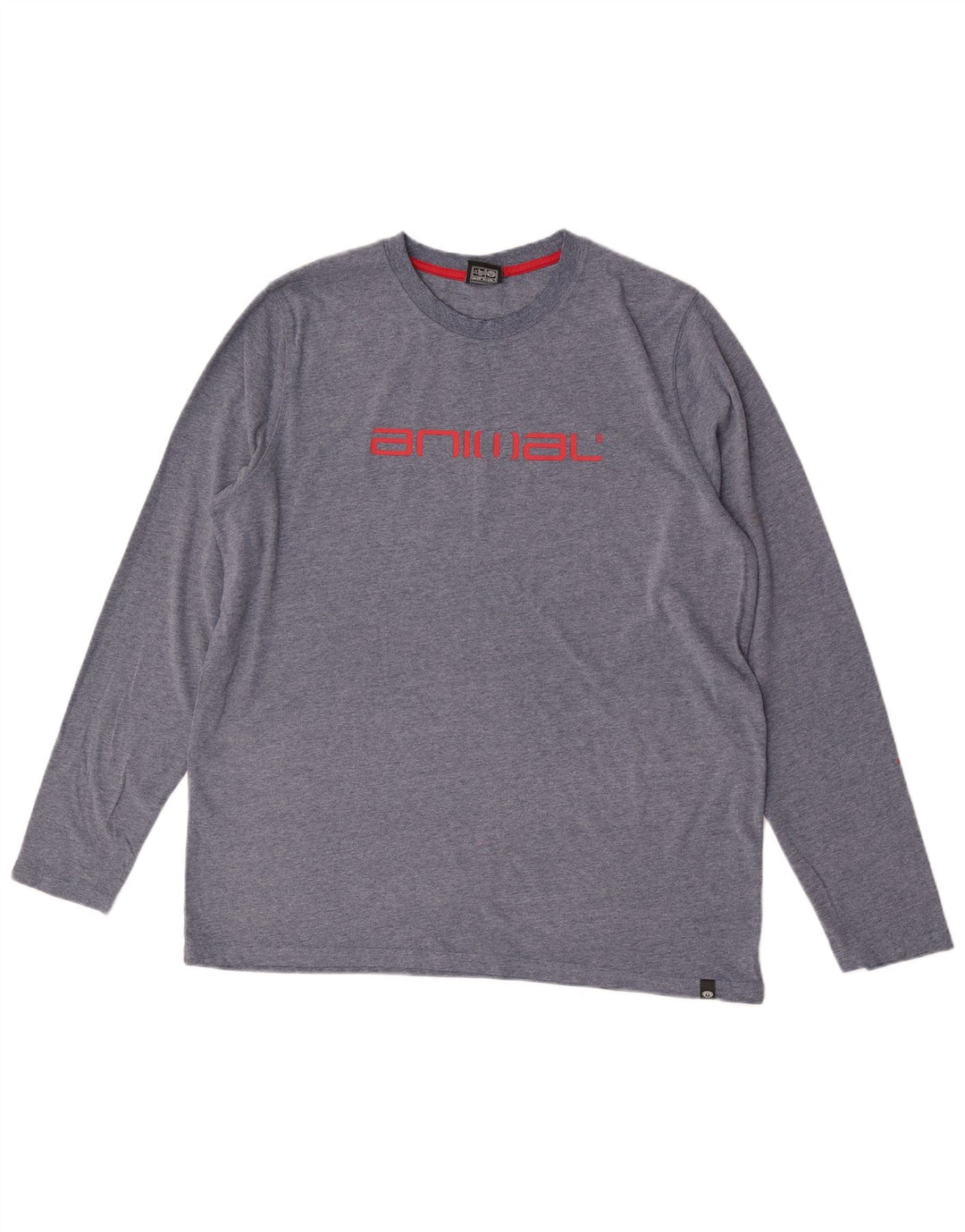 Top grafic pentru bărbați Animal cu mânecă lungă, XL, bumbac, albastru