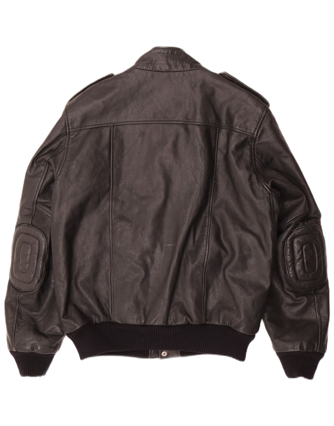 Jachetă militară din piele pentru bărbați VINTAGE IT 54 2XL din piele neagră