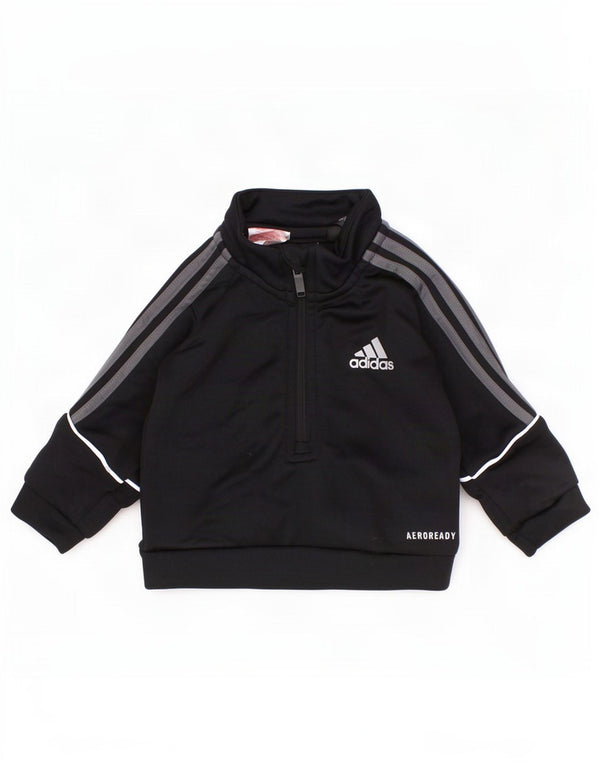 Adidas Baby Boys Aeroready Zip Gâtul Pulover 0-3 Luni Negru