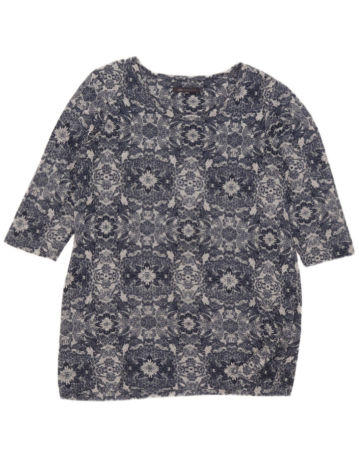 Marks & Spencer Top pentru femei cu mâneci 3/4 UK 16, mare, albastru, poliester floral