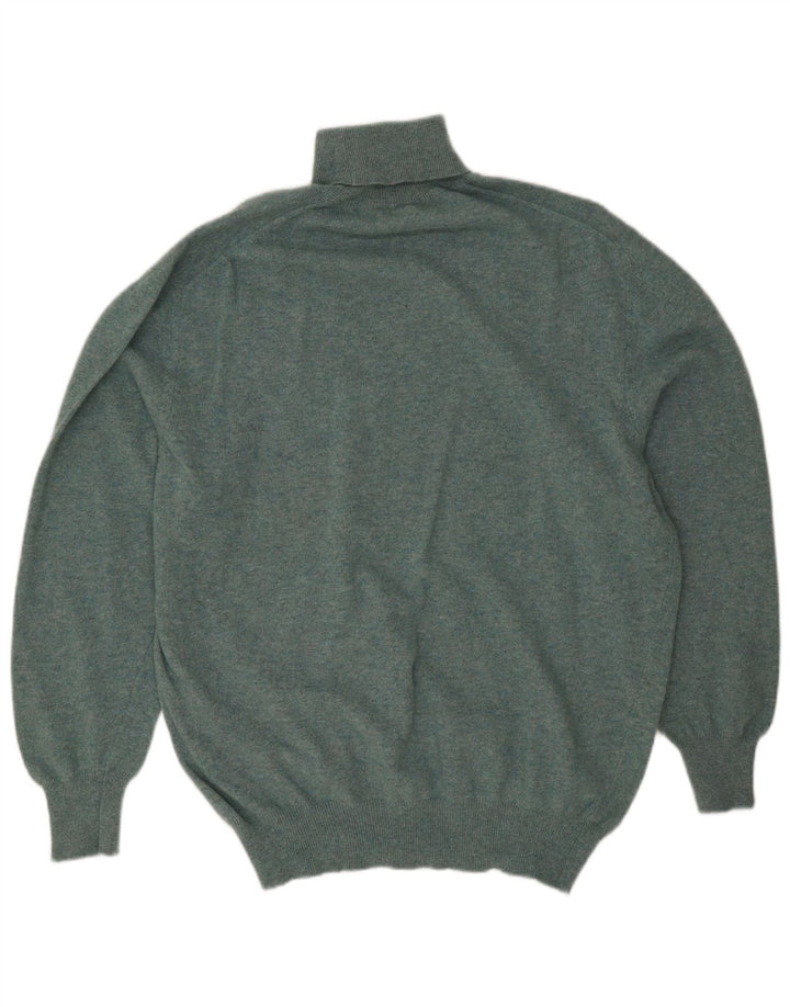 Pulover vintage pentru bărbați cu gât rulat, mare, verde