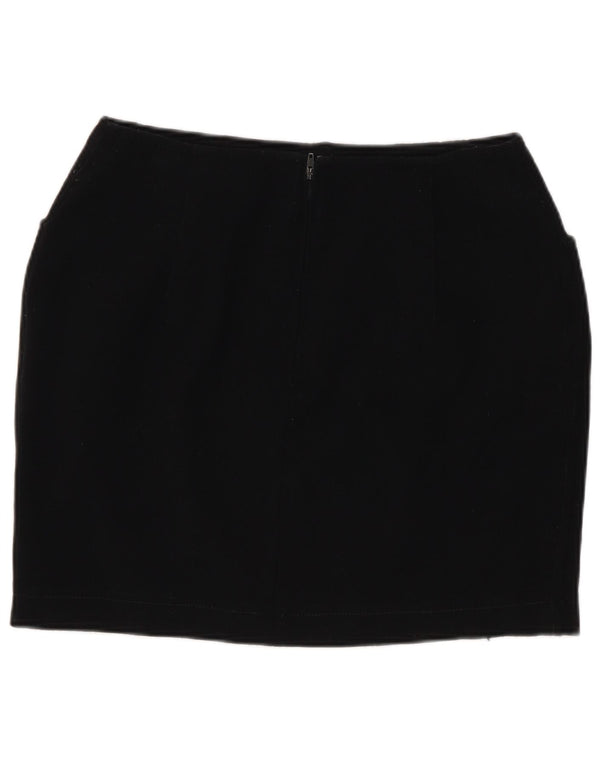 Fusta mini pentru femei Marella UK 10 Small W26 Lână neagră
