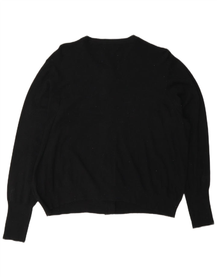 Pulover cardigan pentru femei Marks & Spencer UK 20 2XL Viscoză neagră