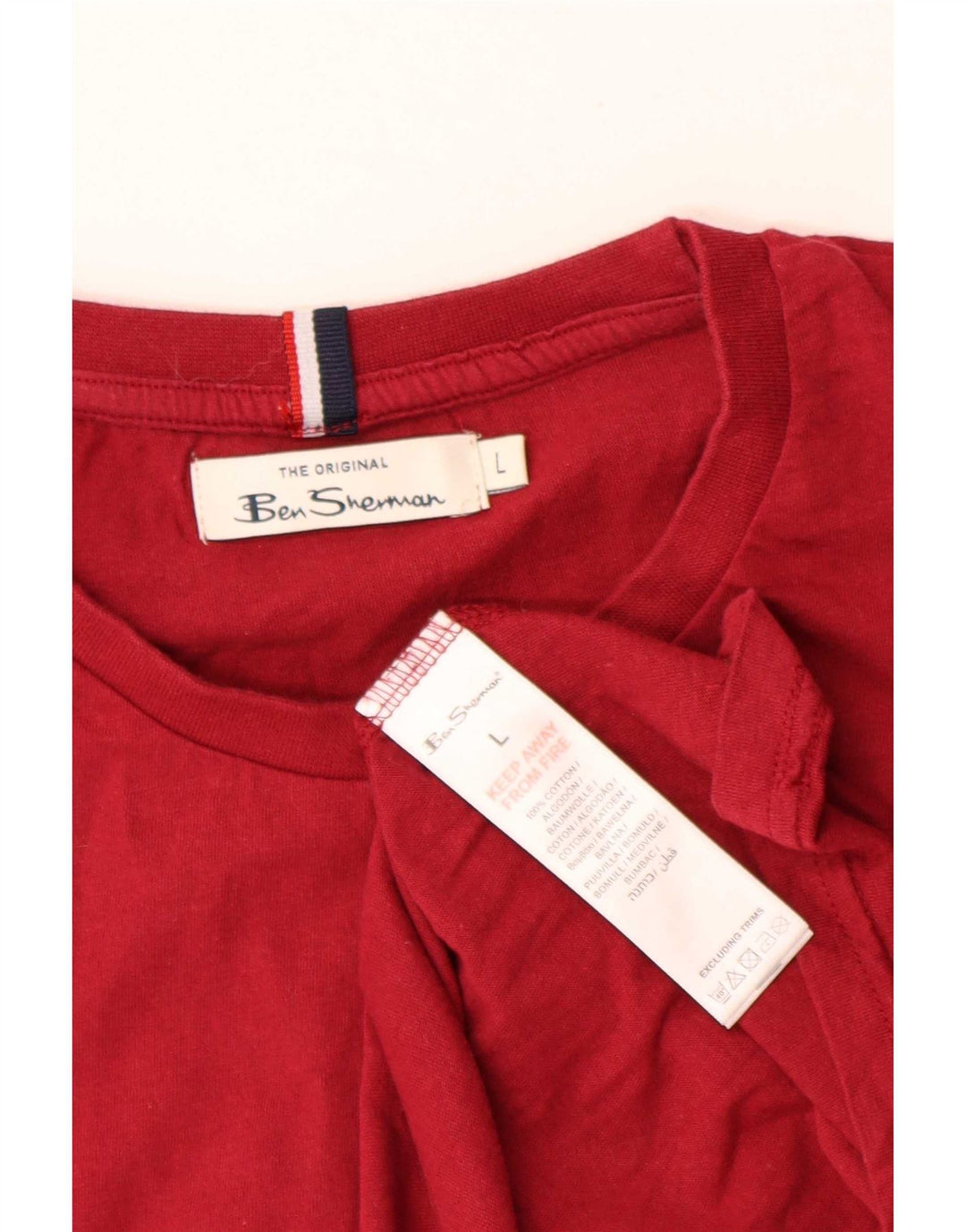 Tricou Ben Sherman pentru bărbați Top mare bumbac roșu