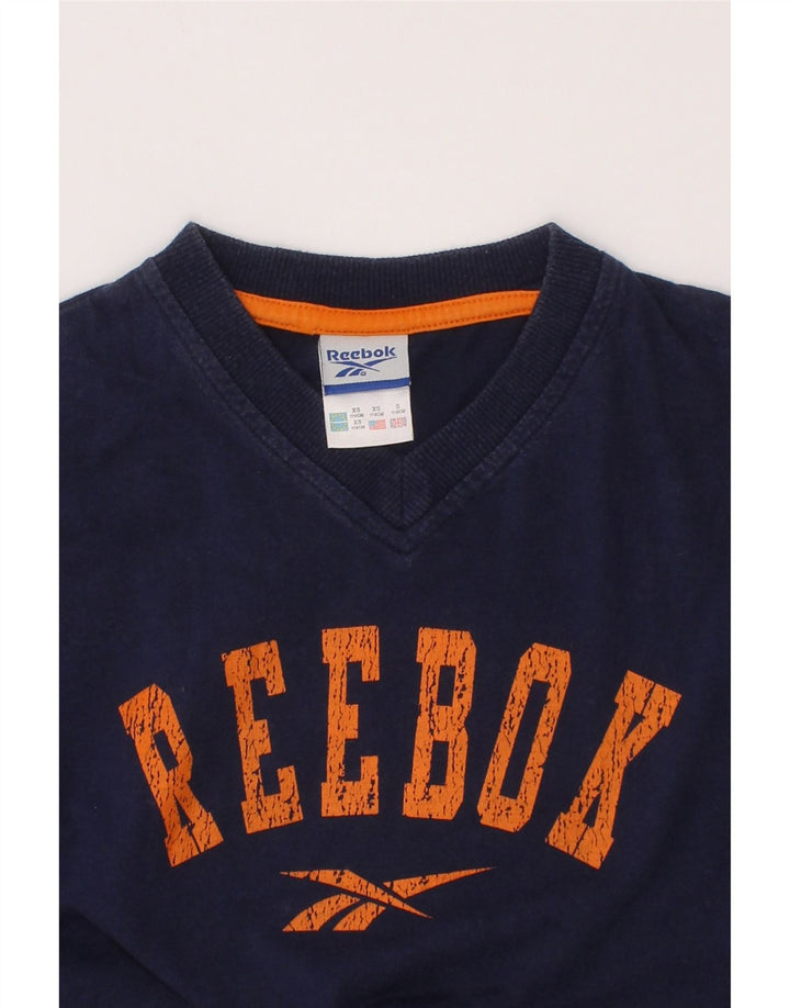 Tricou grafic Reebok pentru băieți Top 5-6 ani bleumarin