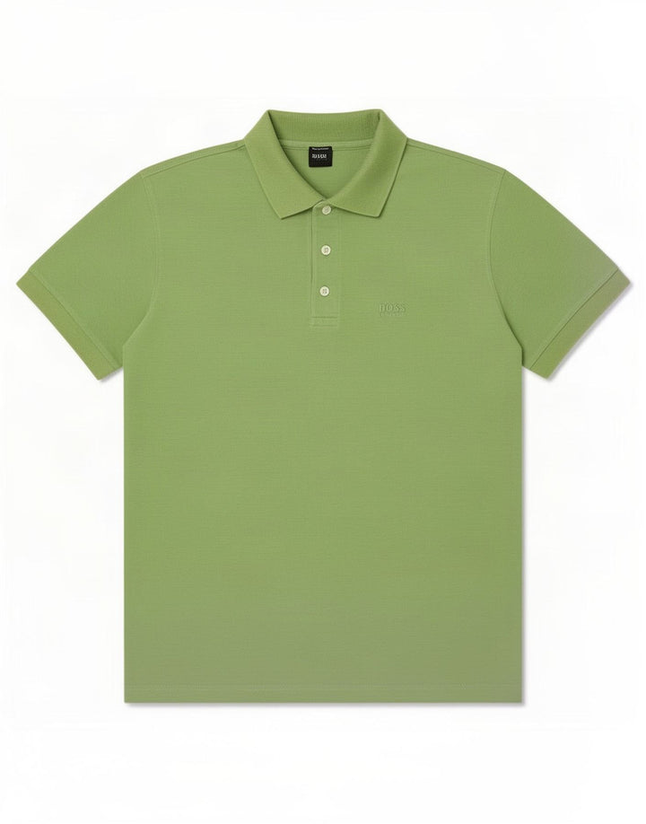Tricou polo Hugo Boss pentru bărbați, bumbac verde mediu