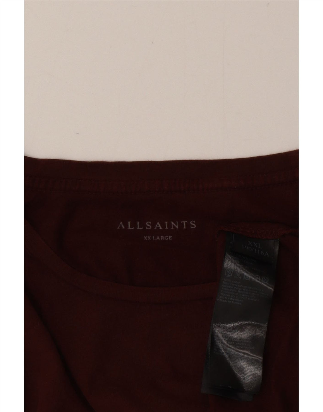 All Saints Top pentru bărbați cu mânecă lungă 2XL maro bumbac