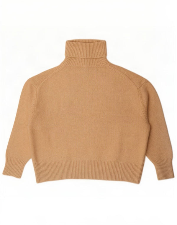 Pulover pentru femeie Zara supradimensionat cu gât rulat, UK 16, mare, bej, acrilic