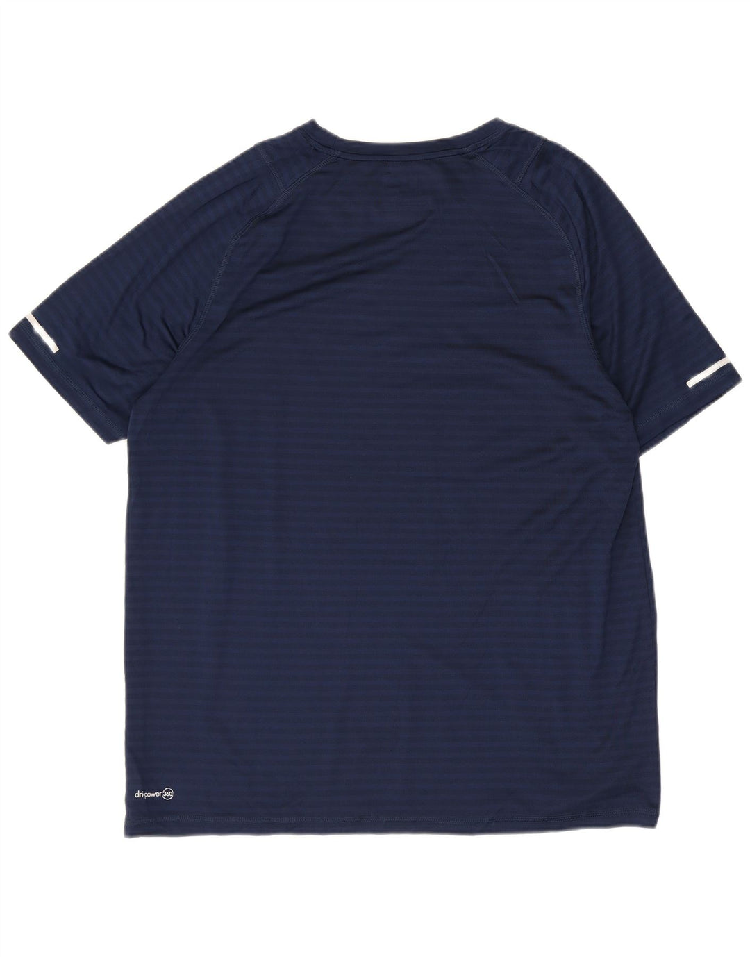 Tricou pentru bărbați Russell Athletic Top mare din poliester cu dungi bleumarin