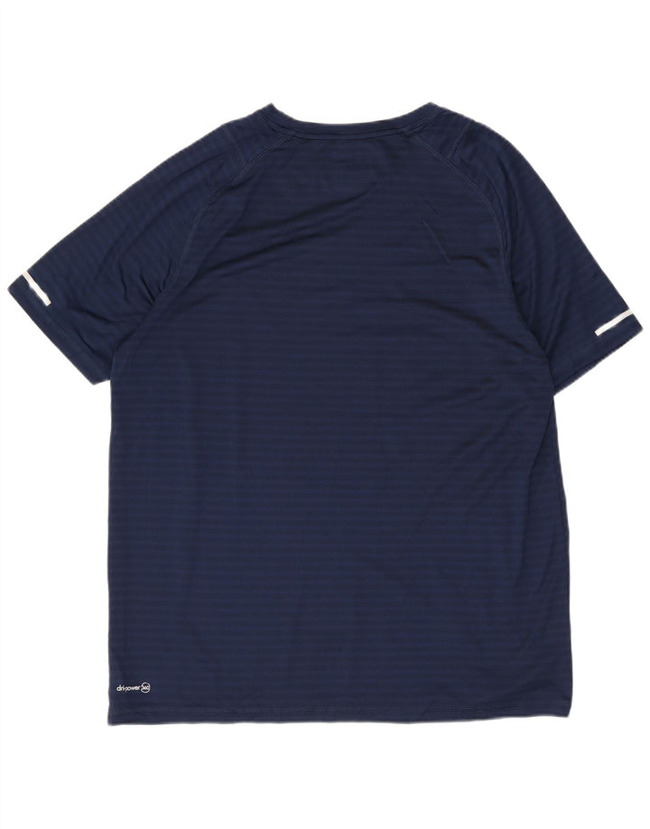 Tricou pentru bărbați Russell Athletic Top mare din poliester cu dungi bleumarin