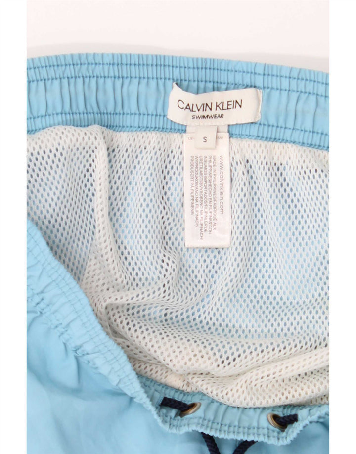 Pantaloni scurți de înot grafic Calvin Klein pentru bărbați, poliester color bloc, albastru mic