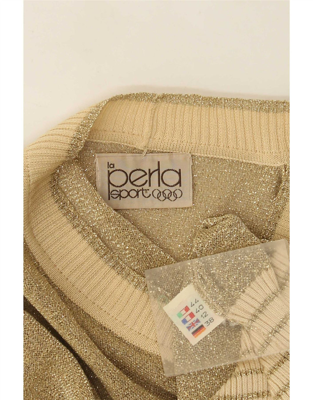Pulover cardigan pentru femei La Perla UK 12 Medium Gold Flecked