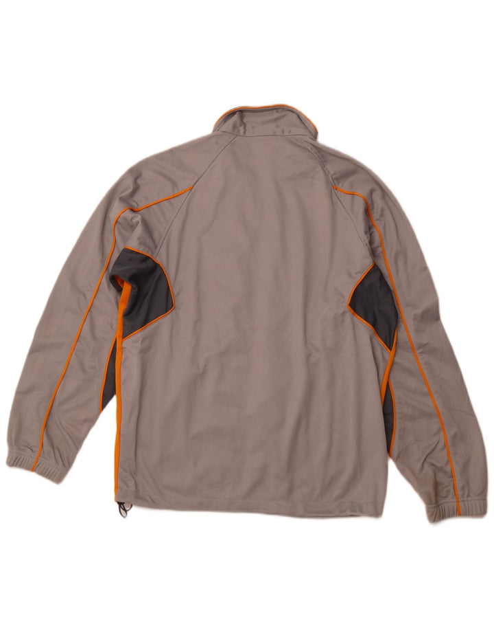 Jachetă de trening BRUGI pentru bărbați, gri mediu, poliester color bloc