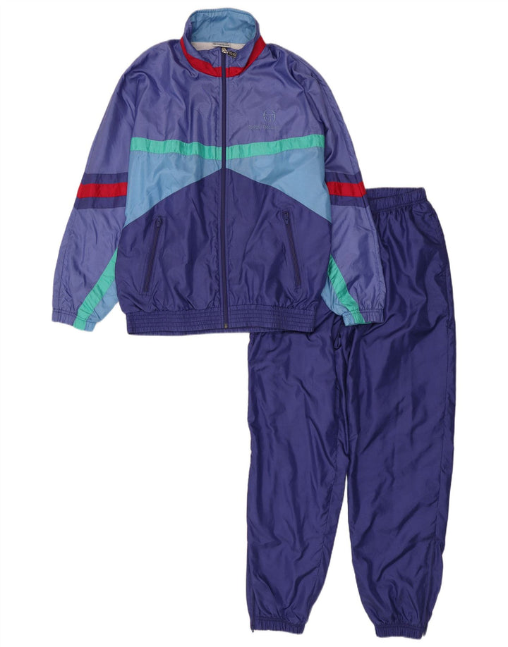 Trening complet pentru bărbați Sergio Tacchini IT 46 Small Blue Colorblock Poliamidă