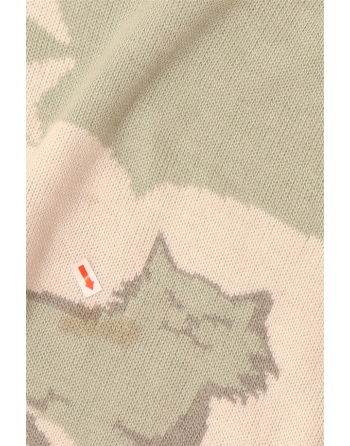 VINTAGE Pulover cu gât țestoasă pentru femei UK 16 Animal Print mare verde