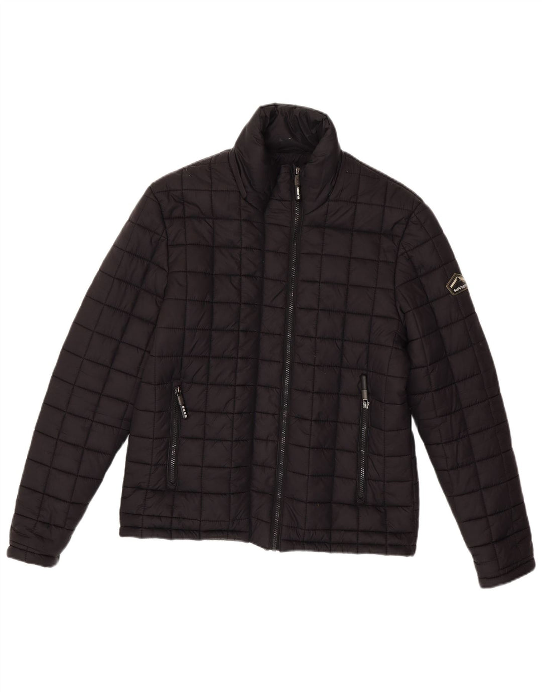 Jachetă căptușită pentru bărbați Superdry UK 40, mare, negru, nailon