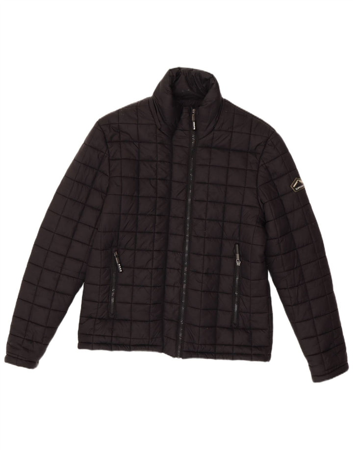 Jachetă căptușită pentru bărbați Superdry UK 40, mare, negru, nailon