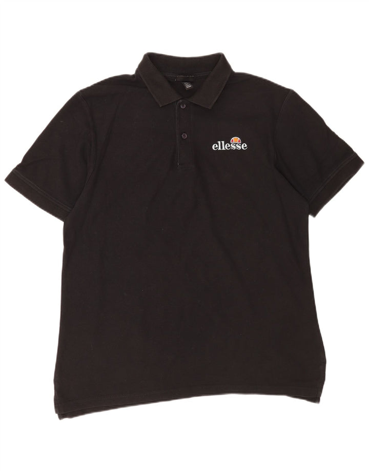 Tricou polo pentru bărbați Ellesse, mare, negru, bumbac