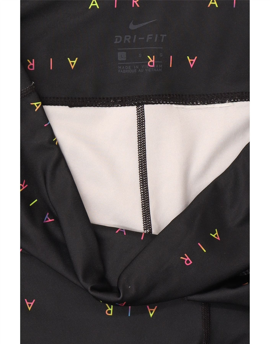 Leggings NIKE Dri Fit Crop Graphic pentru femei UK 14 Large Black