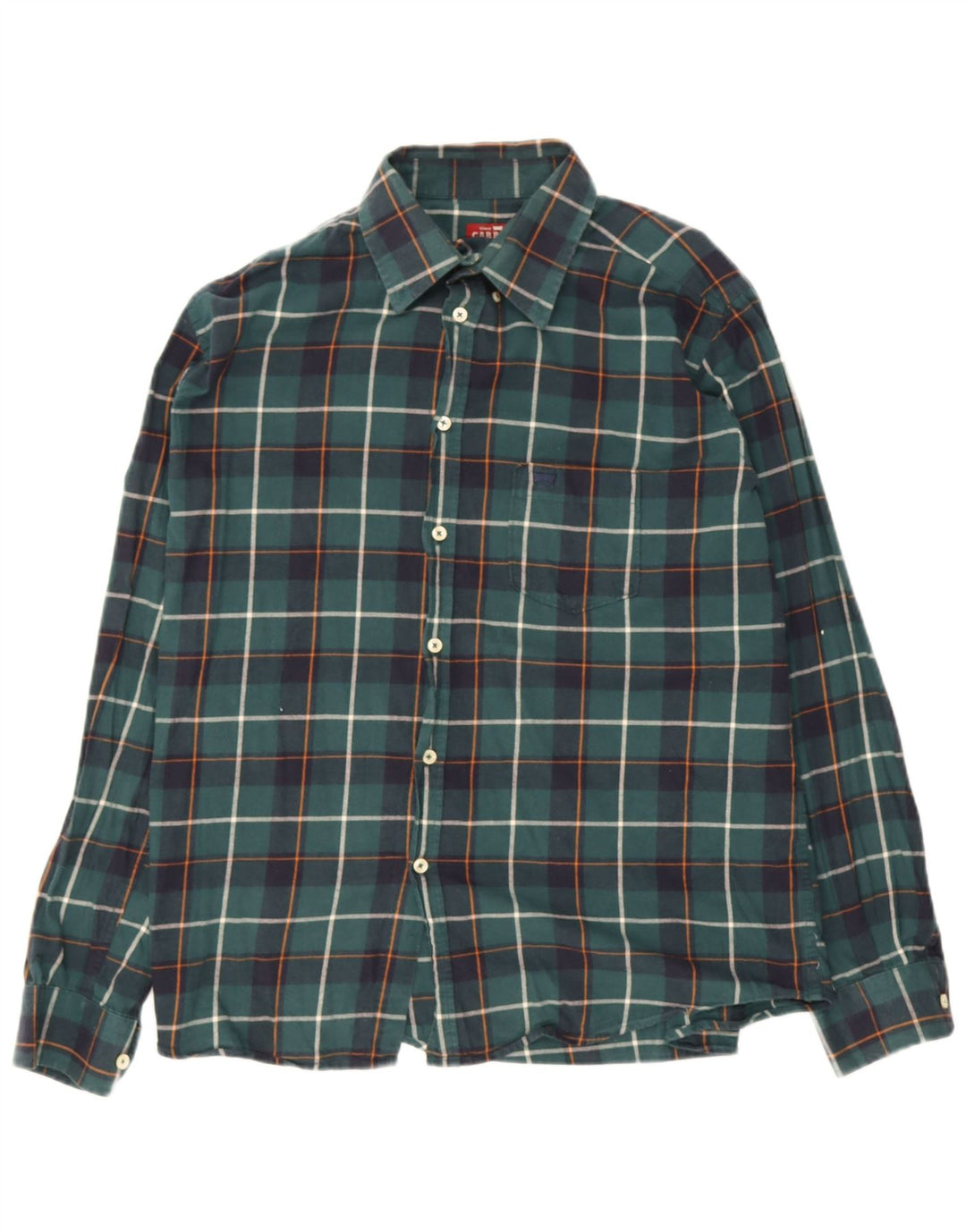 Cămașă de flanel pentru bărbați Carrera, XL, verde, din bumbac