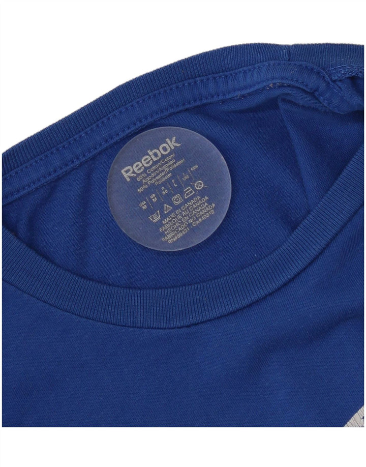 Tricou grafic Reebok pentru bărbați Top mediu albastru bumbac