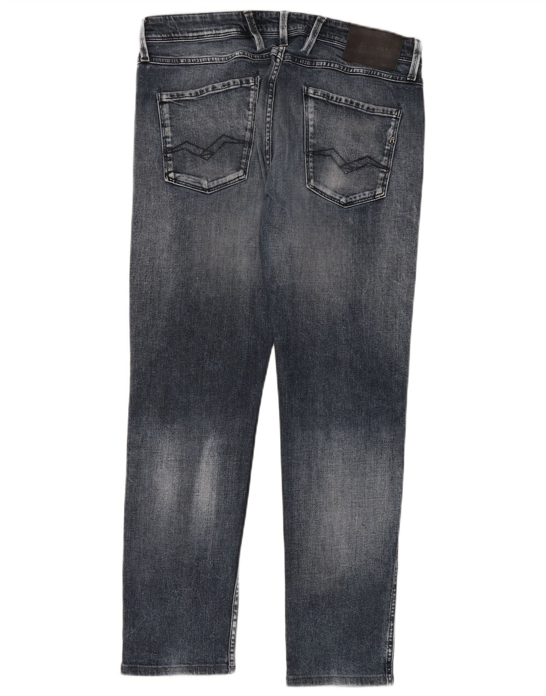 Replay Blugi Anbass Slim Distressed pentru bărbați W34 L30 Albastru