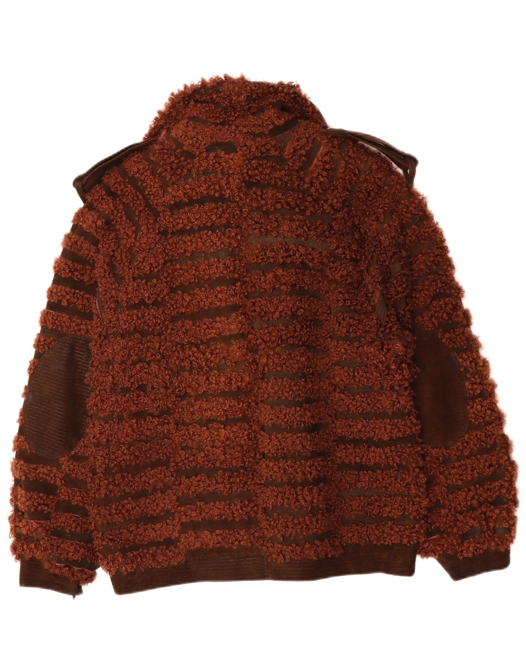 Bomber pentru femei VINTAGE UK 16 mare maro cu dungi