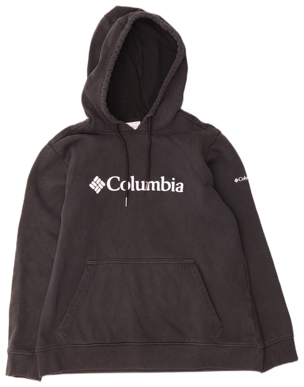 Pulover cu glugă cu grafic Columbia pentru băieți 13-14 ani, mare, negru, bumbac