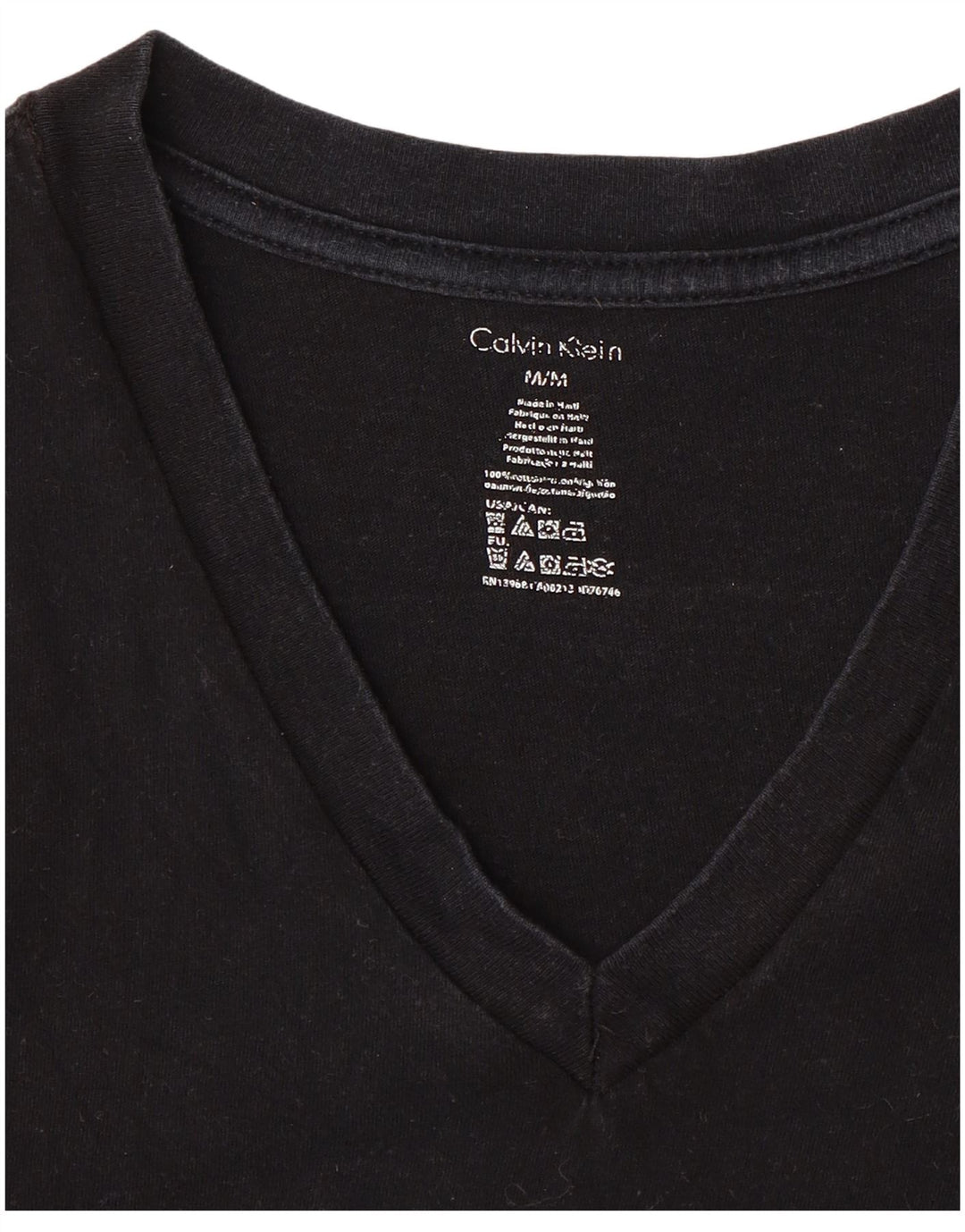 CALVIN KLEIN Tricou Bărbați Top Mediu Negru Bumbac