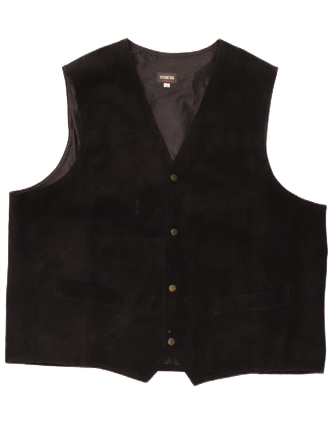 Vestă pentru bărbați de piele de căprioară Pionier 4XL neagră