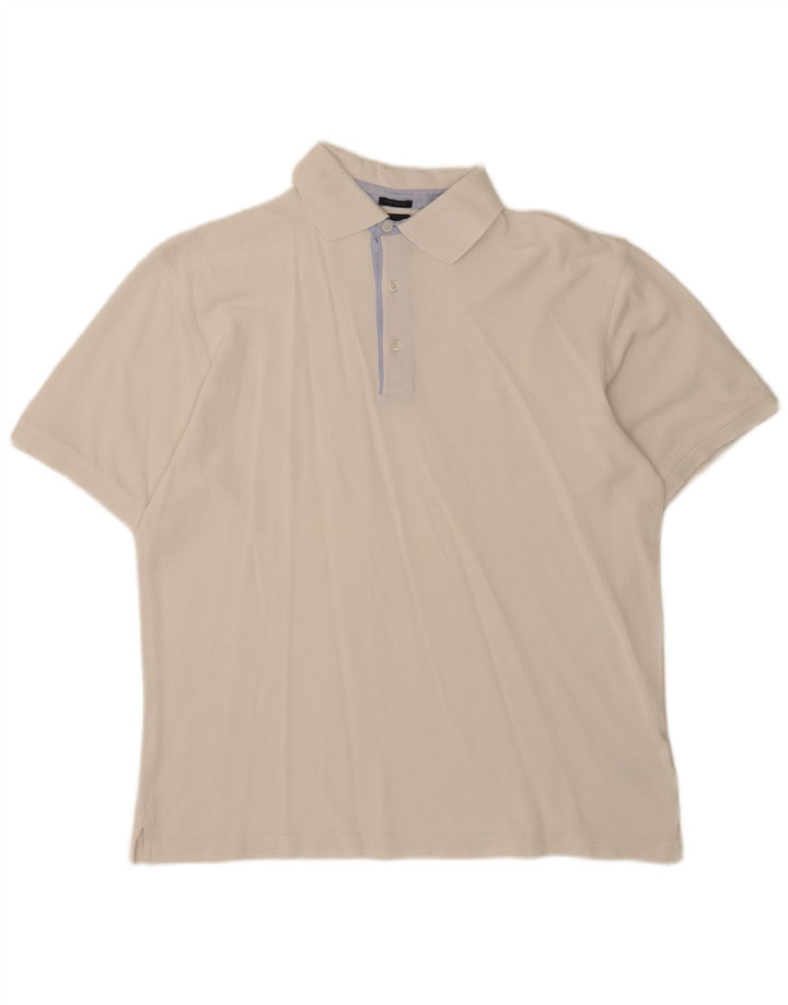 Tricou polo pentru bărbați Daniel Hechter XL bumbac alb