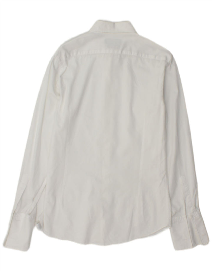 Cămașă Massimo Dutti Bărbați Slim Fit Mărimea 39 15 1/2 Medium Alb