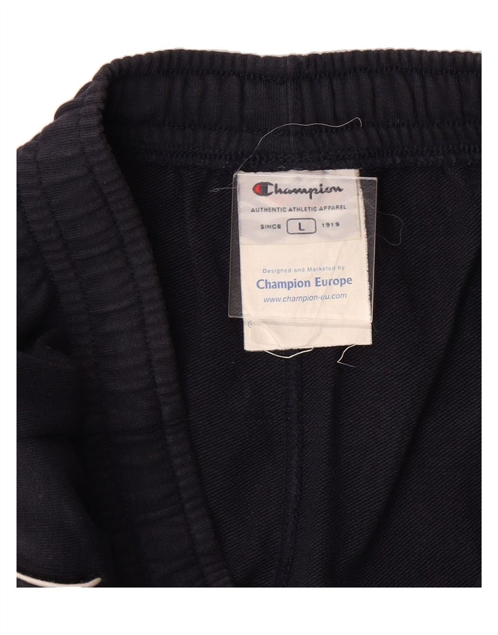 CHAMPION Mens Tracksuit Trousers Large  Navy Blue Cotton Vintage Champion and Second-Hand Champion from Messina Hembry 