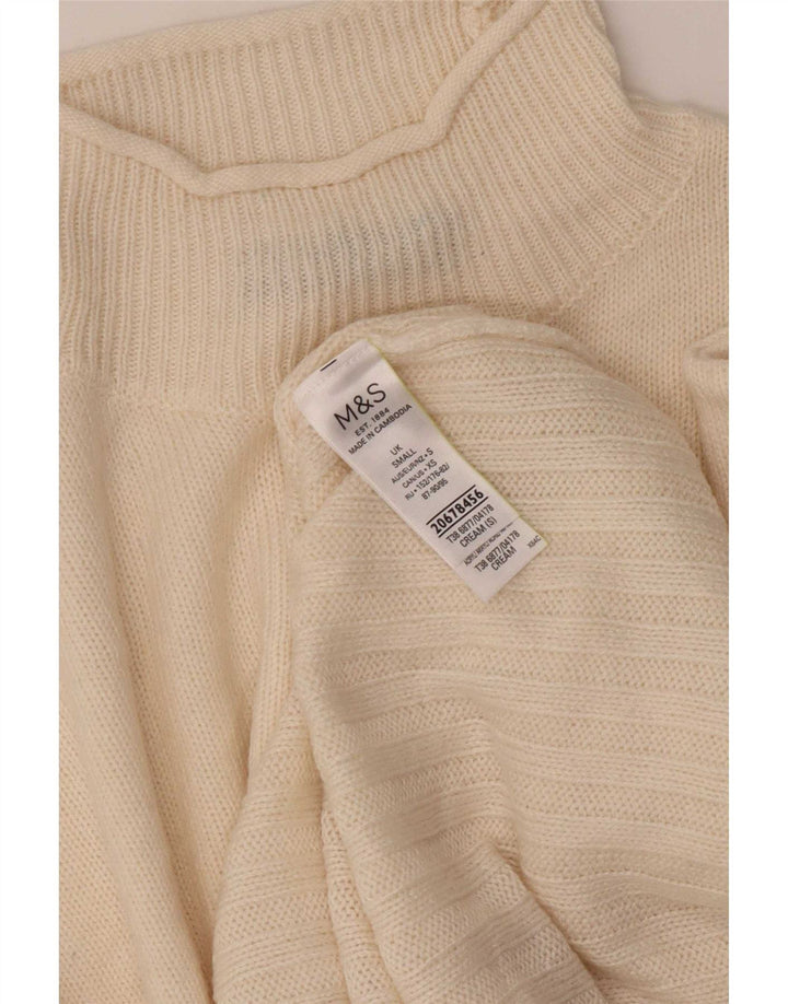 Pulover cu gât țestoasă pentru femei Marks & Spencer UK 10 Mic Bej