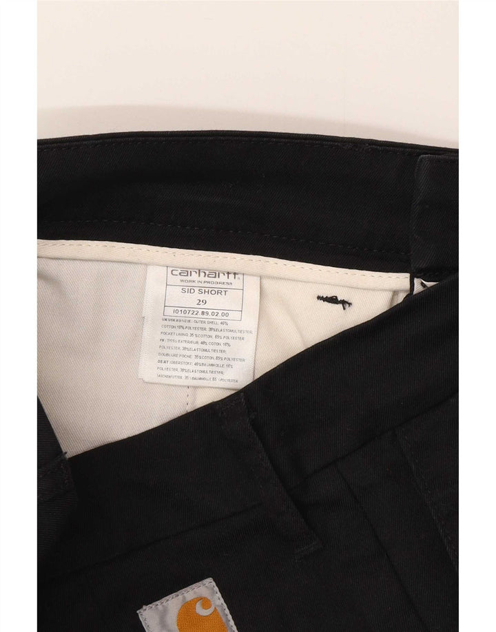 Pantaloni scurti chino pentru bărbați Carhartt W29, bumbac mediu negru