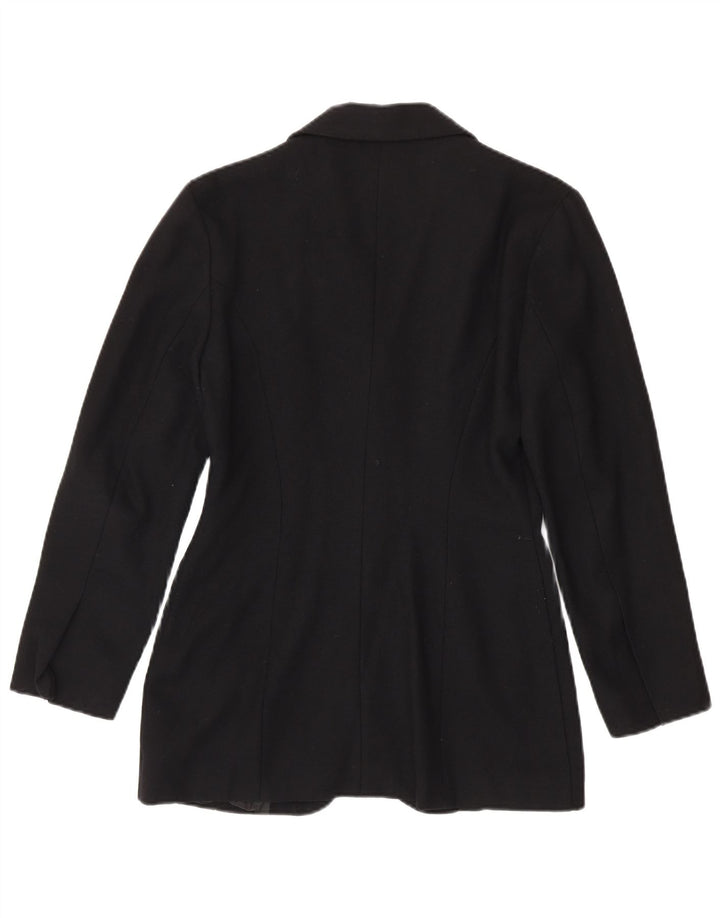 Blazer Vintage pentru femei cu 4 nasturi, UK 12 Medium Black