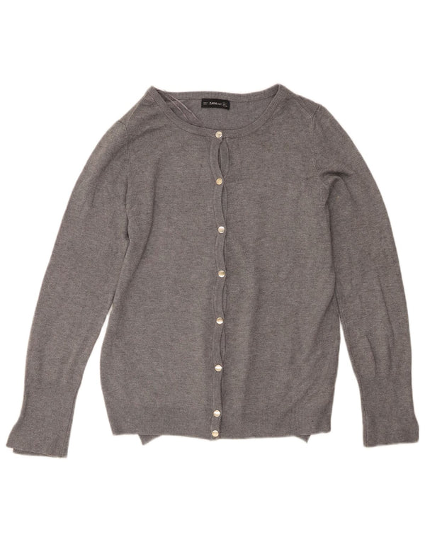 Pulover cardigan pentru femei Zara UK 14 mare, gri, viscoză