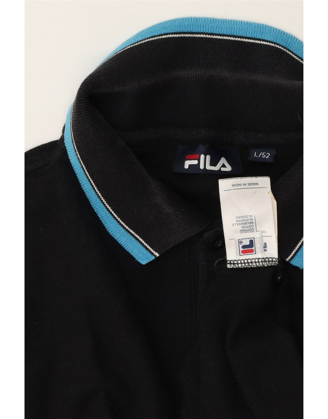 Tricou Polo Fila Bărbați IT 52 Mare Bumbac Negru