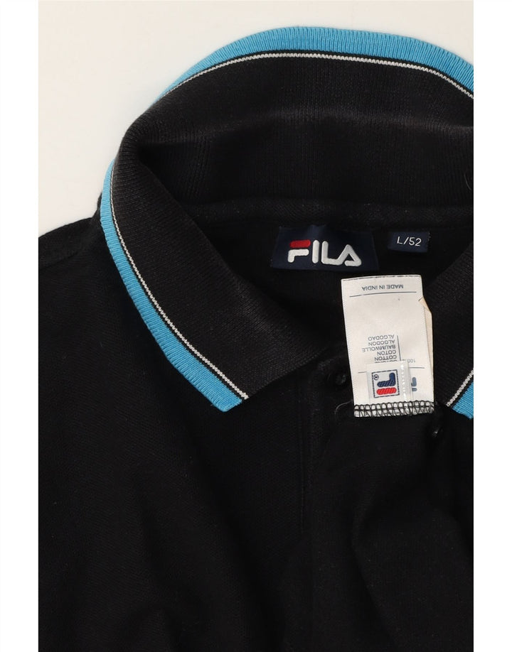 Tricou Polo Fila Bărbați IT 52 Mare Bumbac Negru