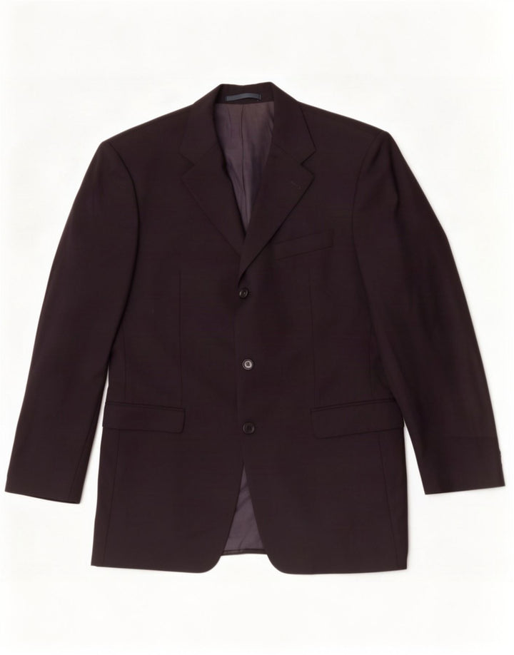 Blazer pentru bărbați Hugo Boss, cu 3 nasturi, IT 50, mare, lână virgină, albastru
