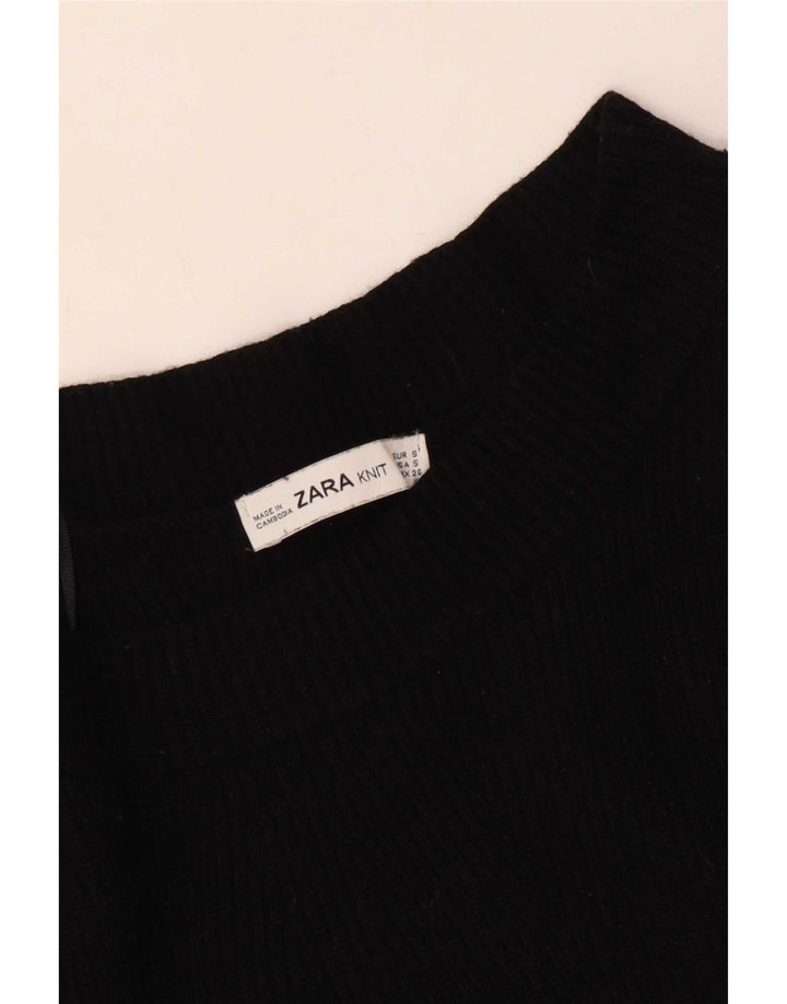 Pulover supradimensionat pentru femei Zara, cu gât de barcă, UK 10 Mic Negru