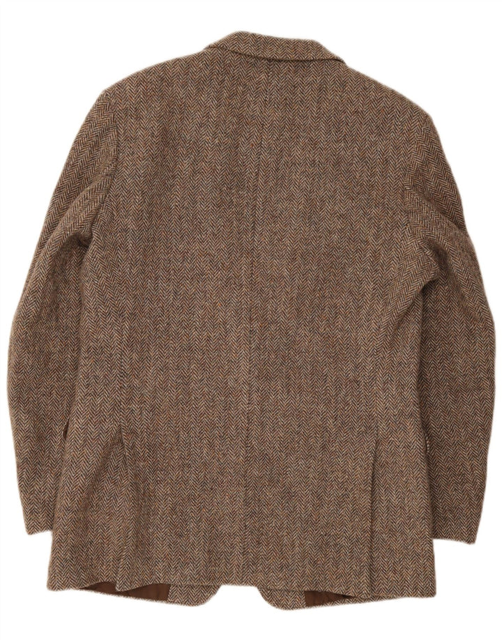 Jachetă pentru bărbați Harris Tweed St. Michael Blazer UK 40 Large Brown Herringbone